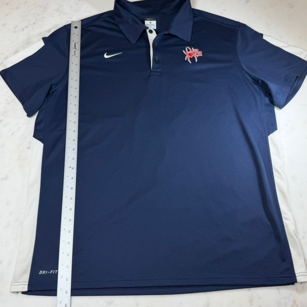 Nike Richmond‎ Spiders Dri-Fit Sphere Polo Mens XL Navy Blue Excellent - Picture 3 of 7